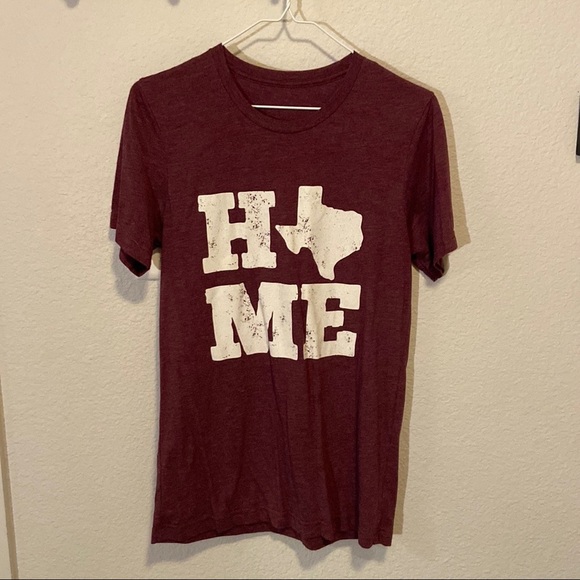 Maroon T-shirt “Home” Texas - Picture 1 of 2